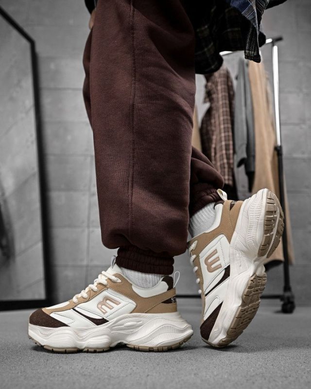 Жіночі кросівки santorini white brown zam V220-13 НП5045