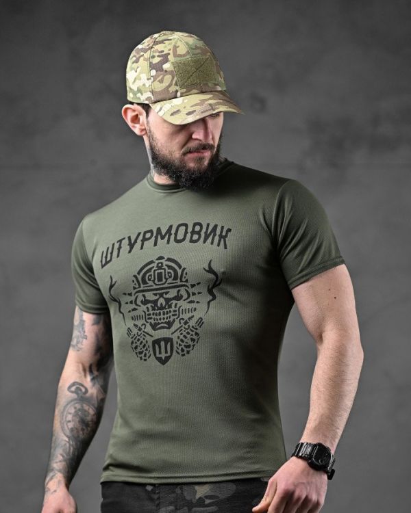 Тактическая потоотводящая футболка штурмовик ВТ6836