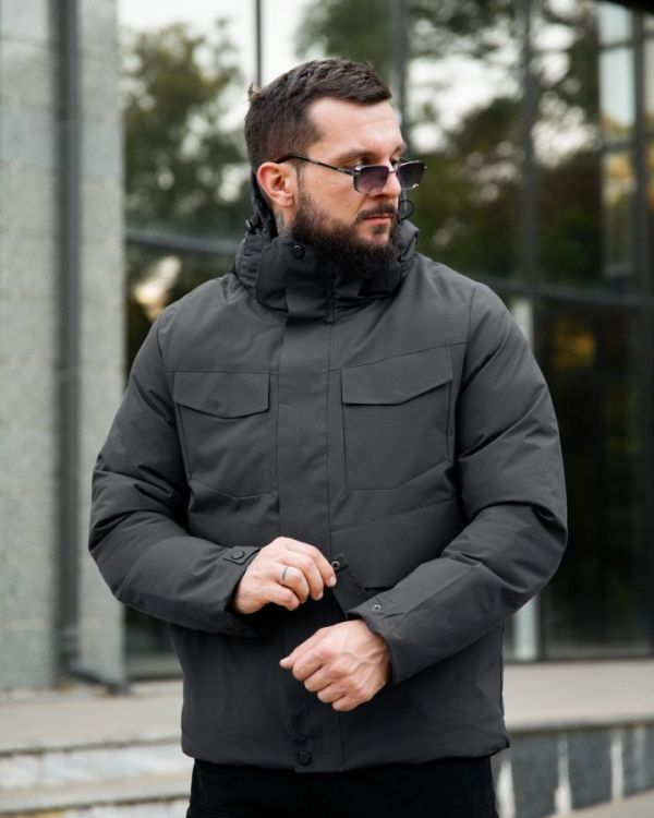 Мужская куртка Okmel grey ПП7941