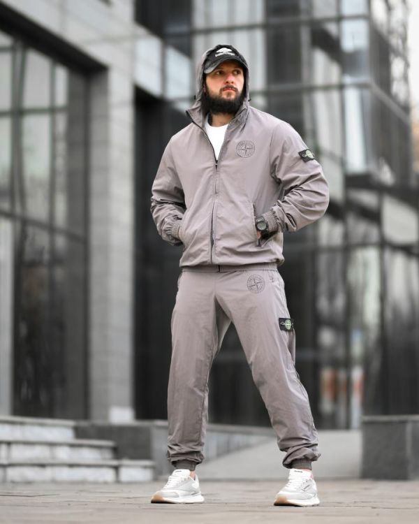 Мужской спортивный костюм ST injastis light grey  ВТ5355
