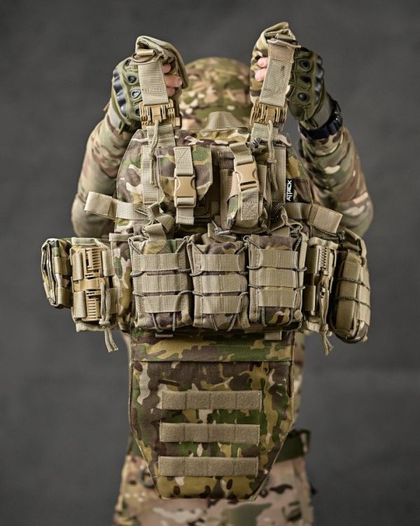 плитоноска 4 быстрых сброса  Cordura мультикам ВТ7929