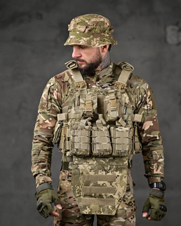 плитоноска 4 быстрых сброса  Cordura пиксель   ВТ7930