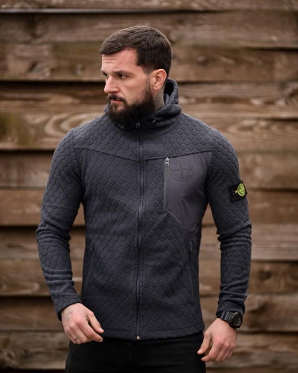 Флисовая кофта STONE  grey ПП8056