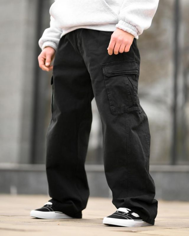 Карго штаны Oversize (Black)  черные ВТ5300