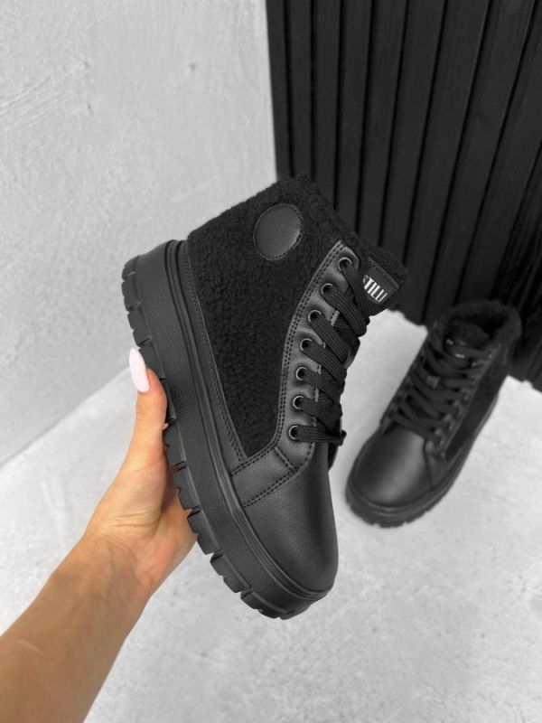 Кросівки Fur black ВТ7483
