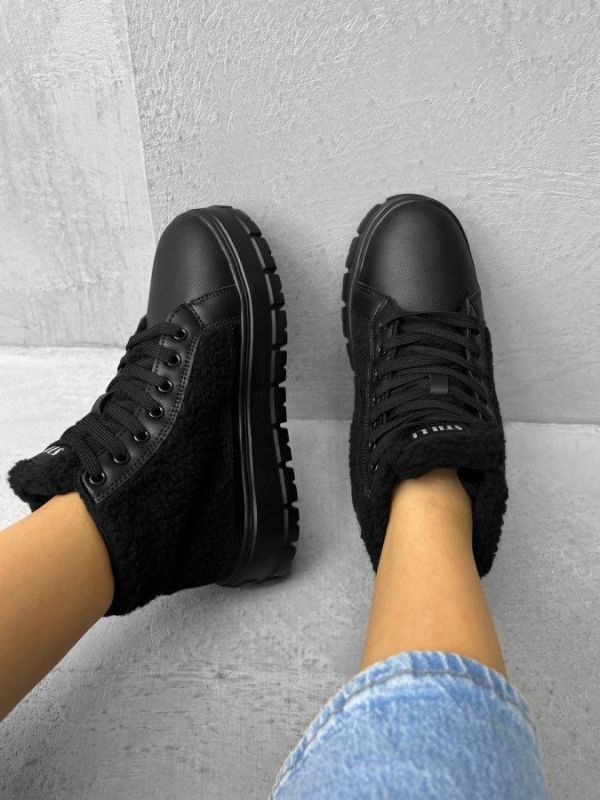 Кросівки Fur black ВТ7483