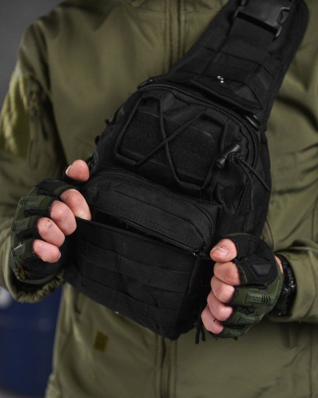тактическая сумка нагрудная triada BLACK
