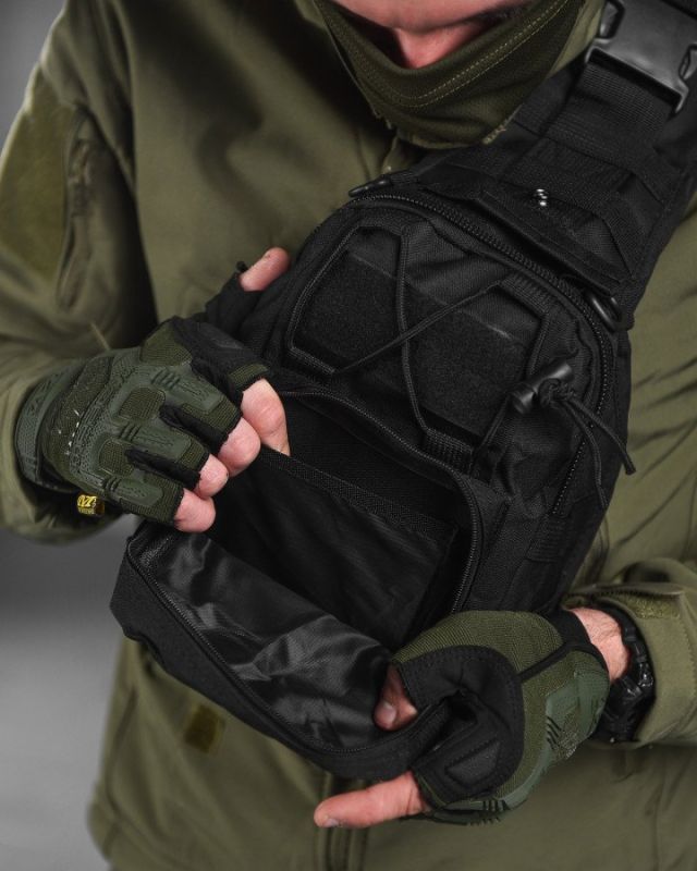 тактическая сумка нагрудная triada BLACK