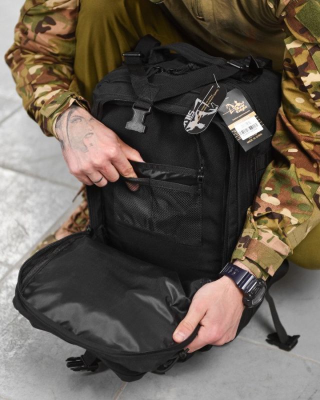 Рюкзак тактический   45л 800D Silver Knight USA  black  ВТ6387