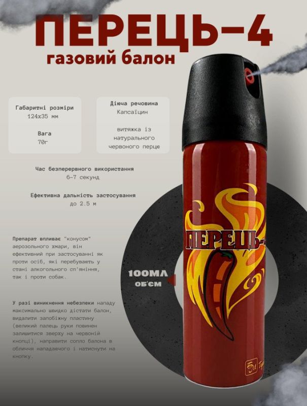 Газовий балончик Перце-4
