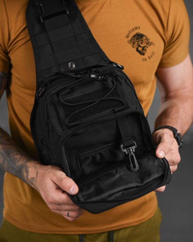 Нагрудная сумка Silver Knight black РА4979