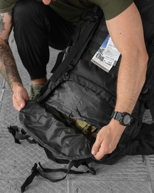 Рюкзак Over Earth 100л рамный black   ОР1239