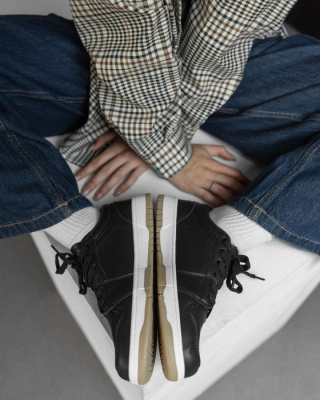 Женские кроссовки Air Force dunk black НП5006