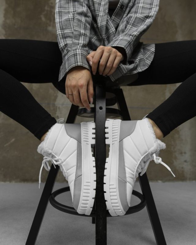 Жіночі черевики хутро white CX1670-2 НП5032