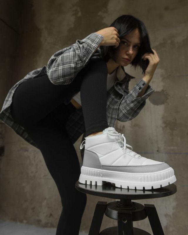 Жіночі черевики хутро white CX1670-2 НП5032