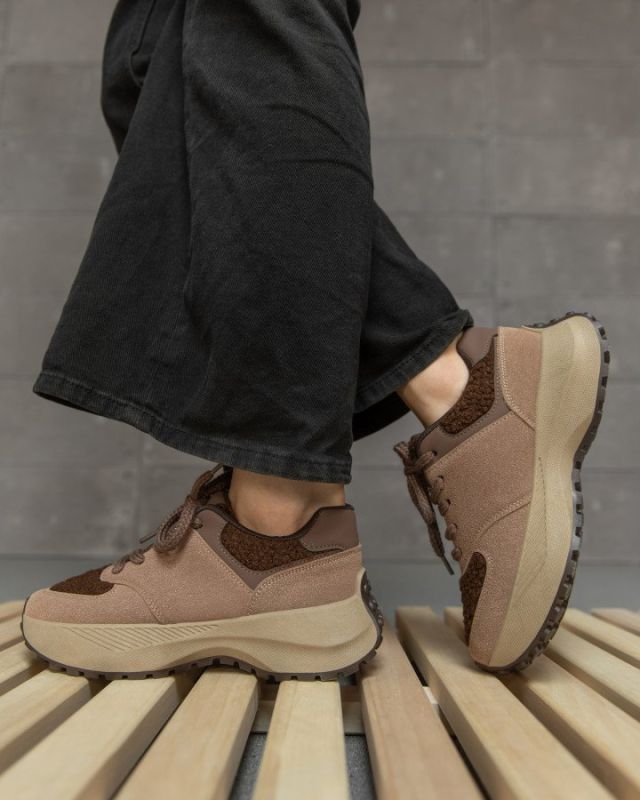 Женские кроссовки teddi  brown 9-781 НП3298