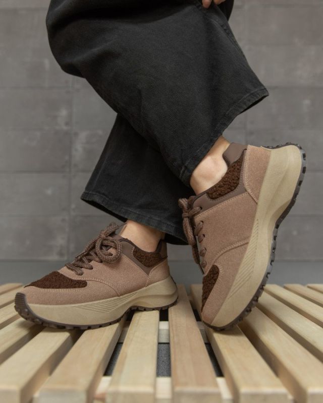 Женские кроссовки teddi  brown 9-781 НП3298
