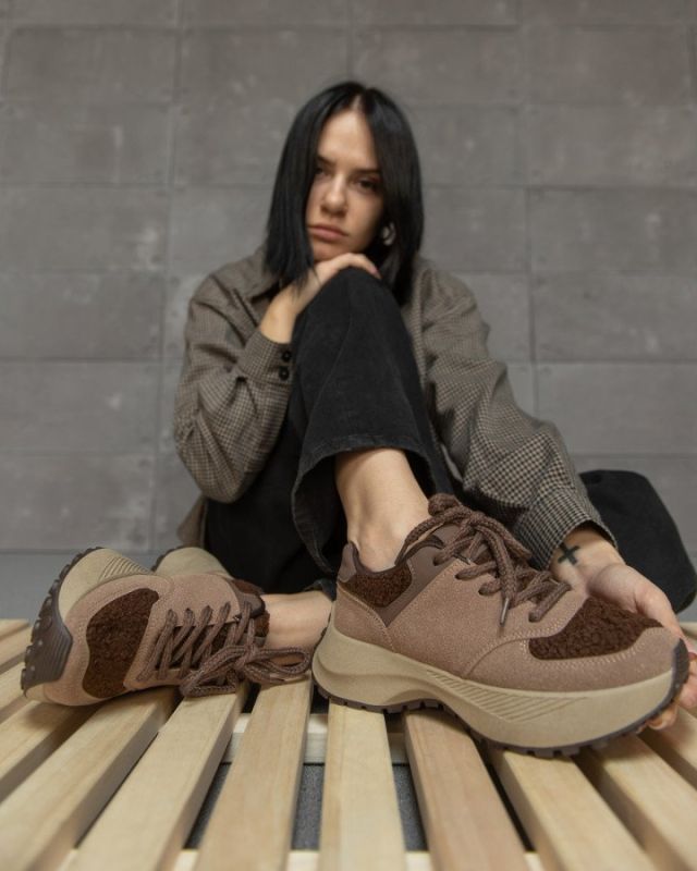 Женские кроссовки teddi  brown 9-781 НП3298