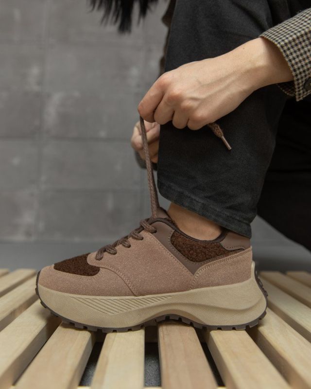 Женские кроссовки teddi  brown 9-781 НП3298