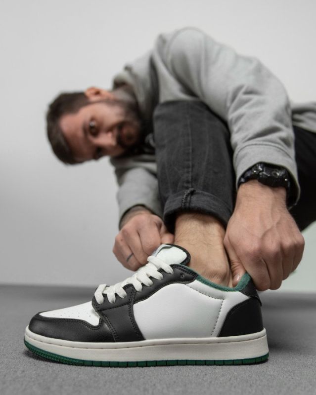 Мужские  кроссовки dunk  white/green  ТР6264