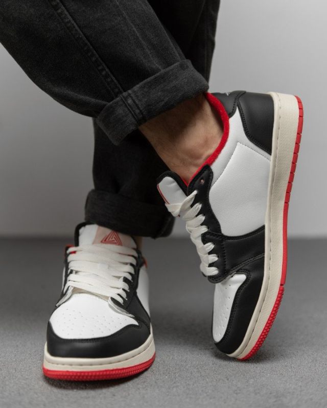 Мужские  кроссовки dunk  white/red ТР6266