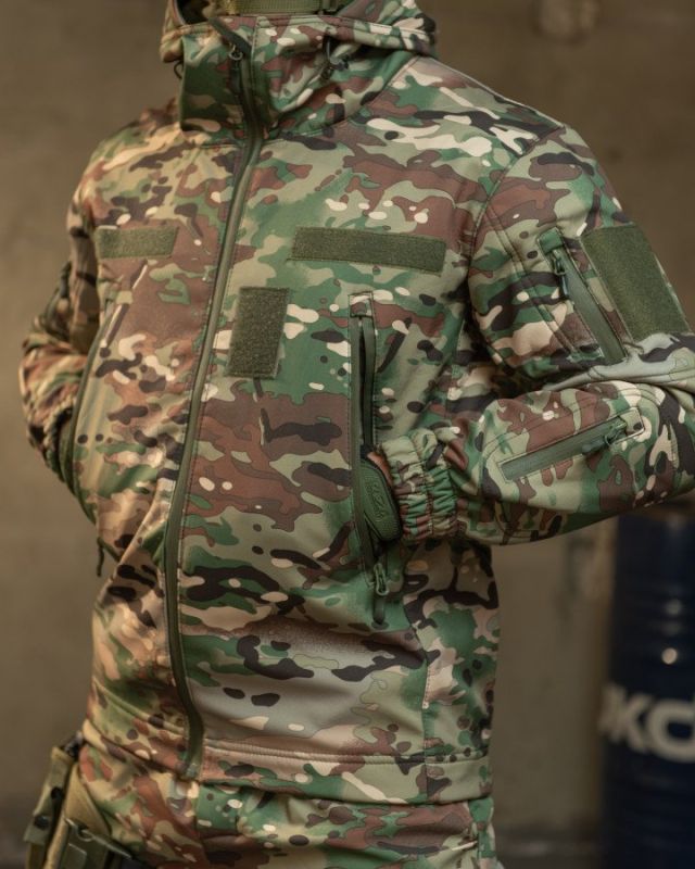 Демисезонный тактический костюм софтшел Softshell ROCKET мультикам  НП4862