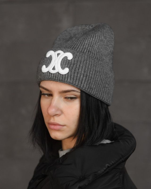 Женская шапка Céline grey ВТ0569