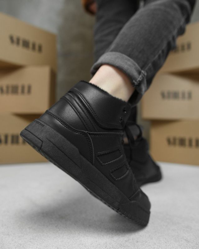 Зимние женские кроссовки black AD500-1 ВТ0576