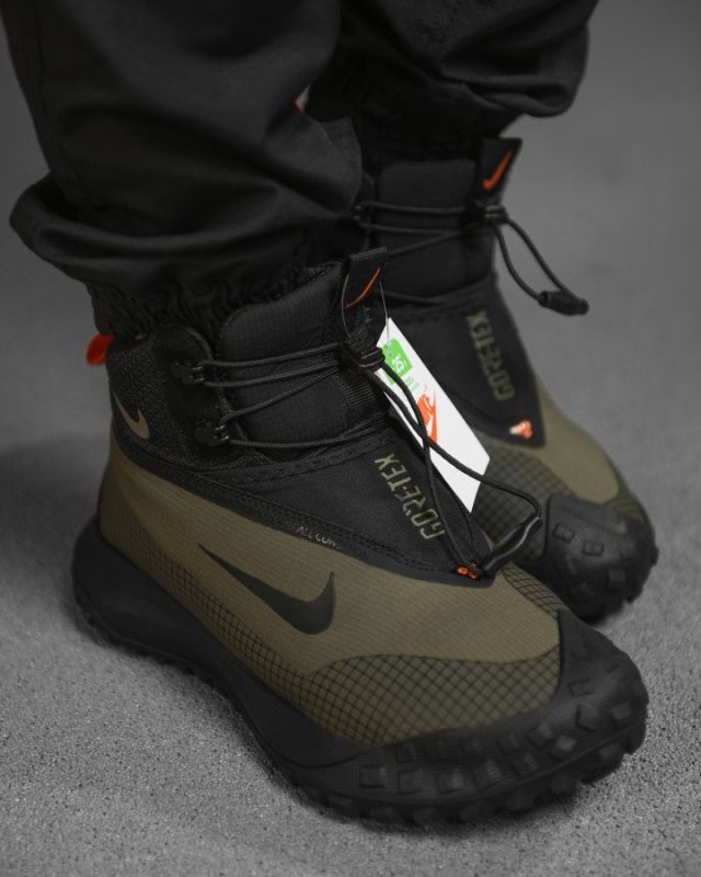 Зимние мужские термо кроссовки Goretex хаки  ВТ4754