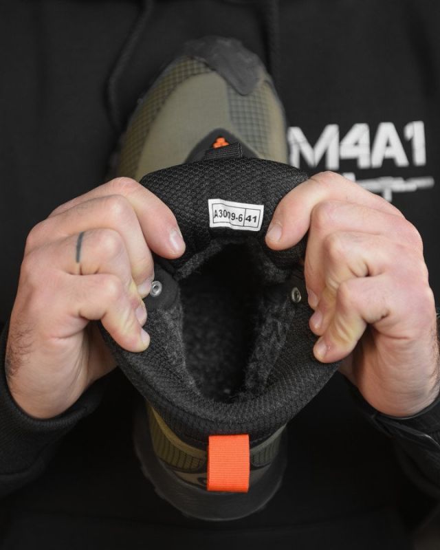 Зимние мужские термо кроссовки Goretex хаки  ВТ4754
