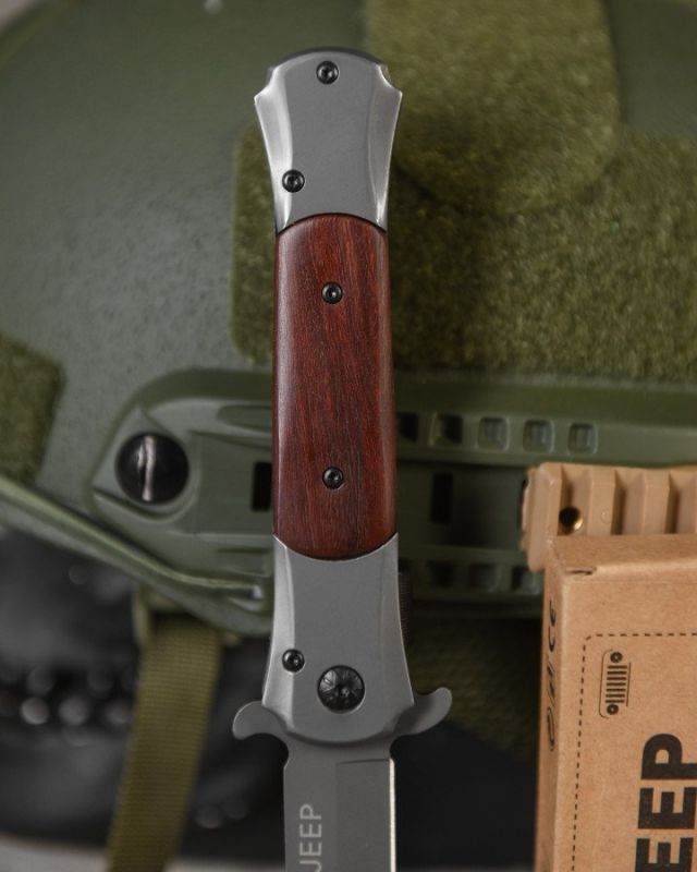Нож выкидной Jeep wood ВТ4775