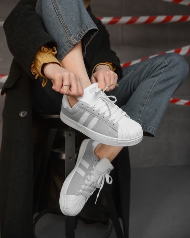 Женские кроссовки STAR grey /white НП5012