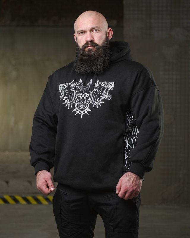 теплая худи ghetto doberman НП4856