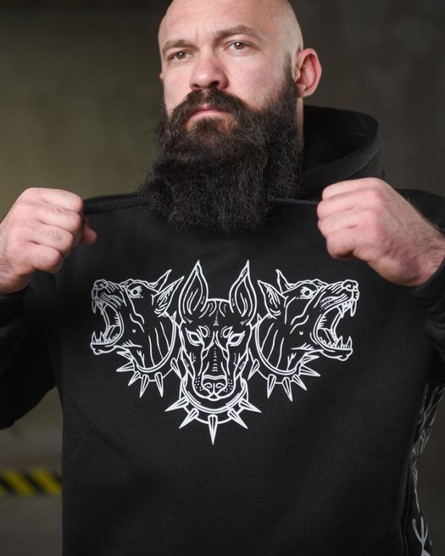 теплая худи ghetto doberman НП4856