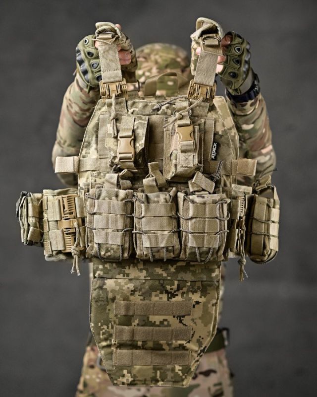 плитоноска 4 быстрых сброса  Cordura пиксель   ВТ7930