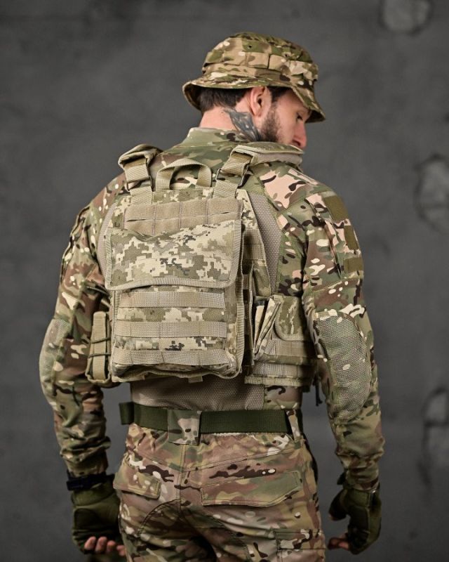 плитоноска 4 быстрых сброса  Cordura пиксель   ВТ7930