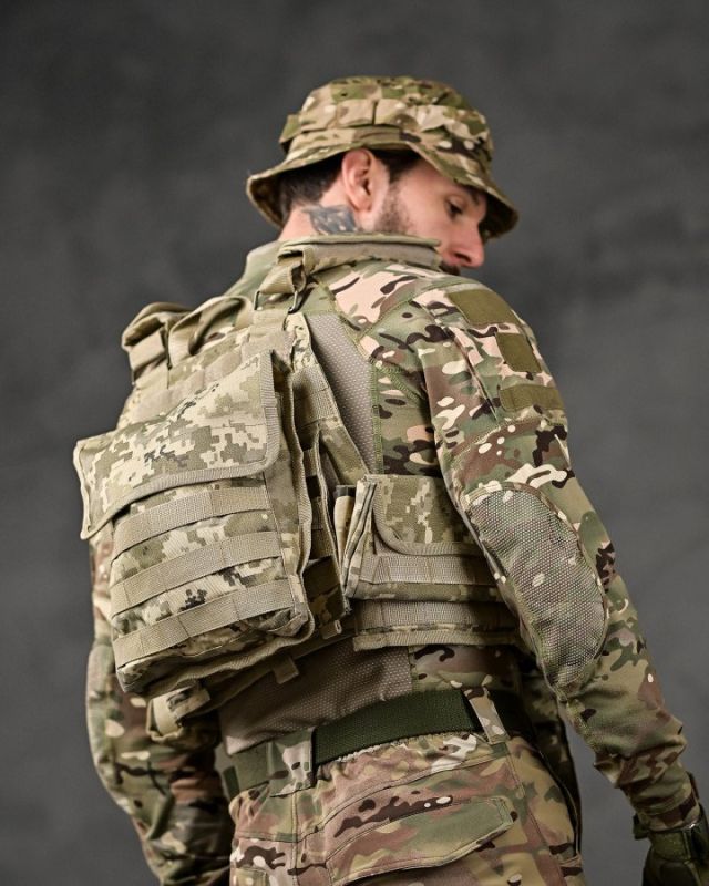 плитоноска 4 быстрых сброса  Cordura пиксель   ВТ7930