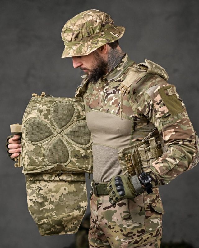 плитоноска 4 быстрых сброса  Cordura пиксель   ВТ7930