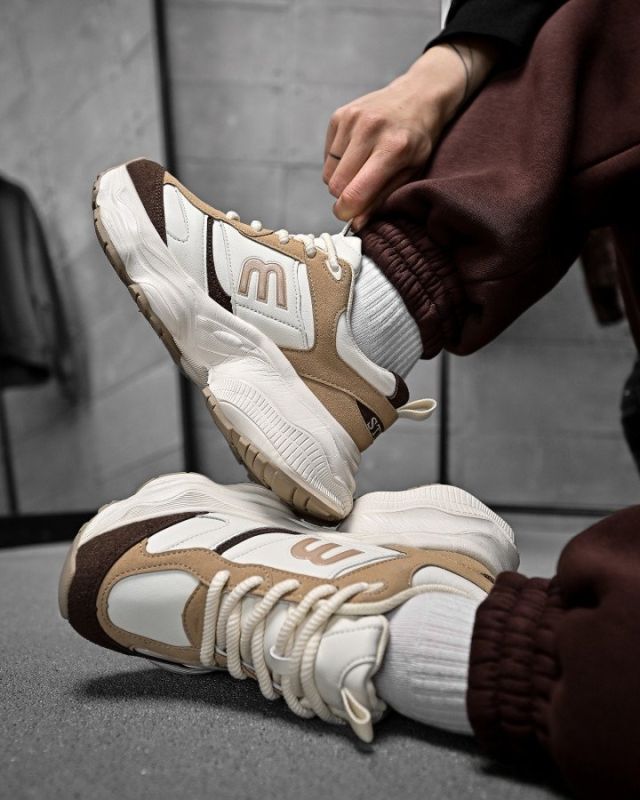 Жіночі кросівки santorini white brown zam V220-13 НП5045