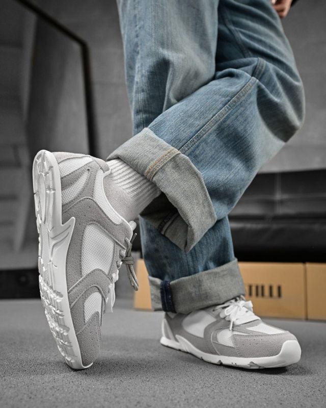 Женские кроссовки miuu leral white grey  ДЛ6411