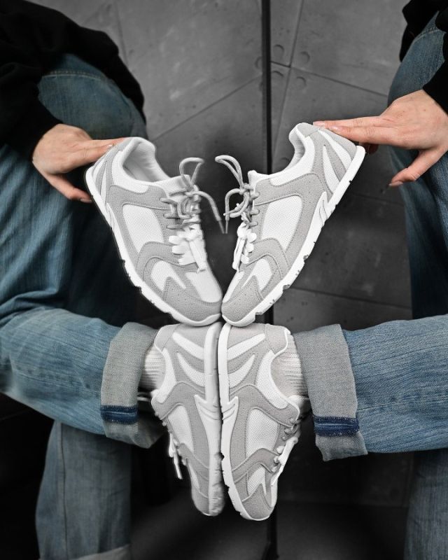 Женские кроссовки miuu leral white grey  ДЛ6411