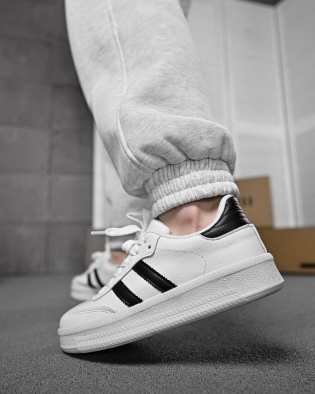 Женские кроссовки  samba white / black НП4536