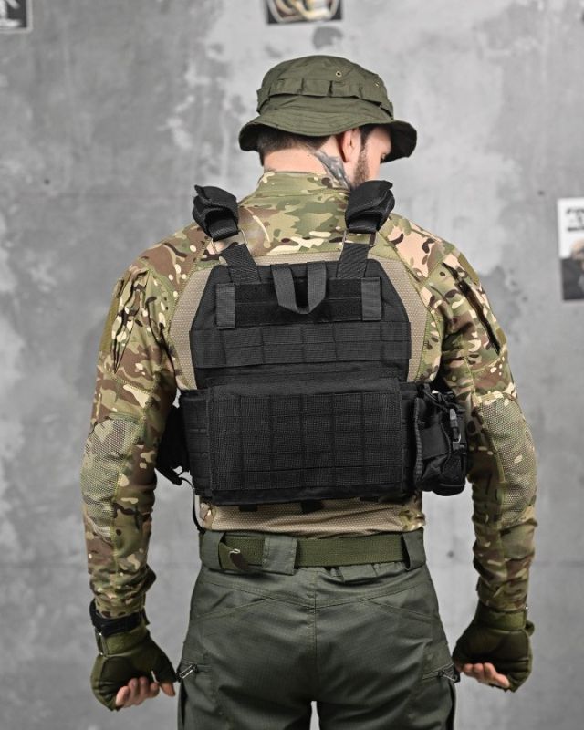 Плитоноска 4 сброса black Single Sword  ВТ1096