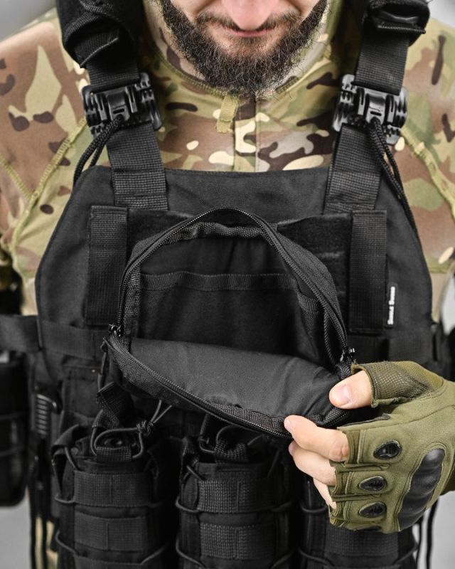 Плитоноска 4 сброса black Single Sword  ВТ1096
