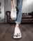Женские кроксы на платформе meetal white   ДЛ6446