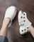 Женские кроксы на платформе meetal white   ДЛ6446