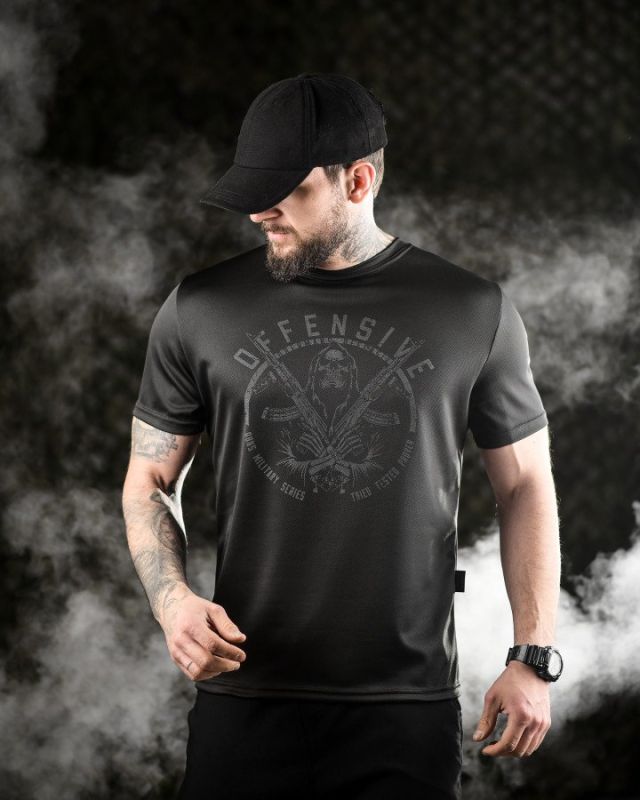 Тактична футболка для відведення поту Oblivion black Defensive ДЛ6588
