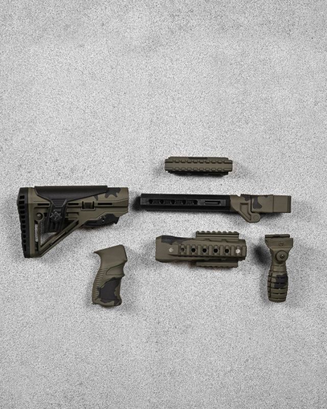 набор приклад телескопический Fab Defense GLR-16 HAKI