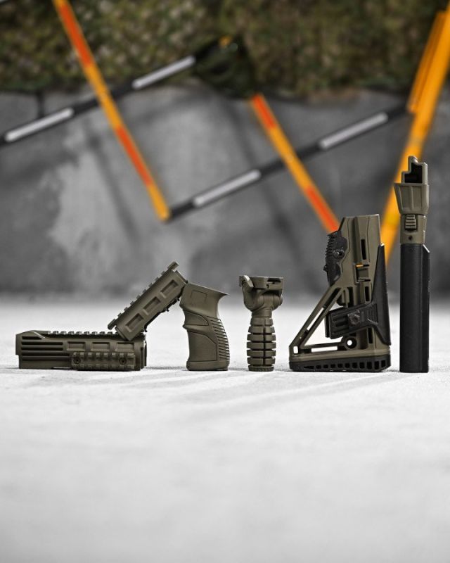 набор приклад телескопический Fab Defense GLR-16 HAKI