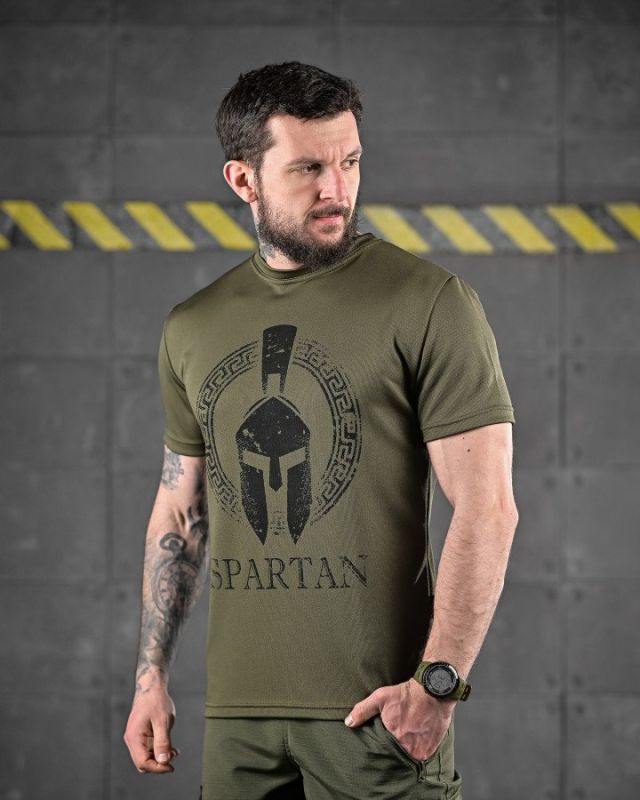 Тактическая потоотводящая футболка Oblivion SPARTAN олива  ДЛ6583